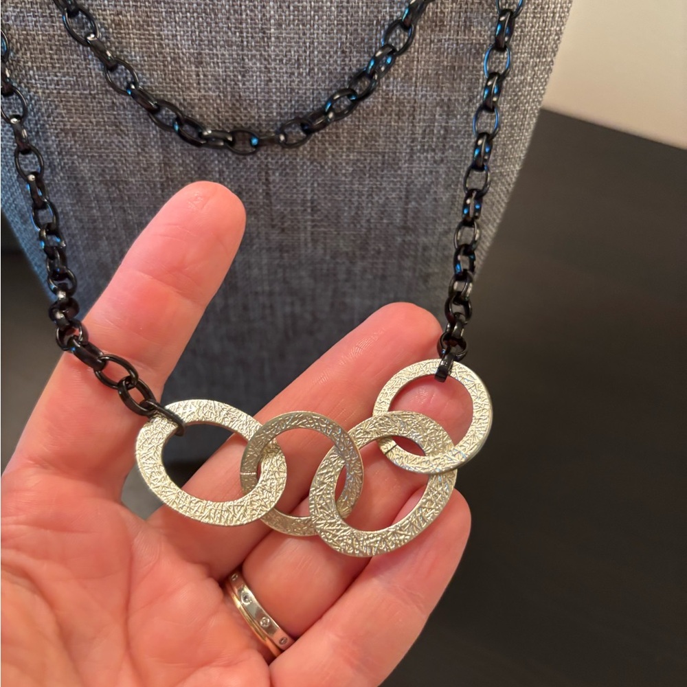 Sabika Long Asymmetrical Necklace - Picture 3 of 4